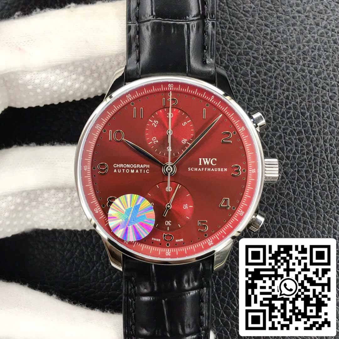 IWC Portugieser Chronograph IW371616 1:1 Best Edition YL Fabbrica Burgundy Red Dial