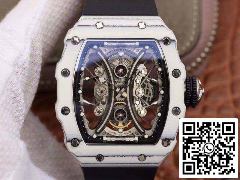 Richard Mille Pablo Mac Donough RM53-01 1:1 Best Edition Swiss ETA Imported mechanical movimento Skeleton Dial Black rubber cinturino