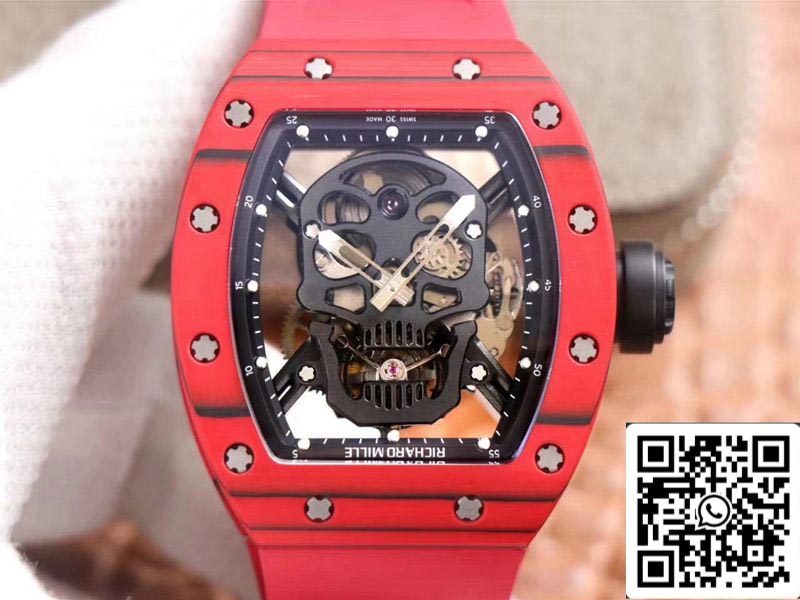 Richard Mille RM052-01 1:1 edizione migliore JB Fabbrica Red Ceramic Swiss Tourbillon