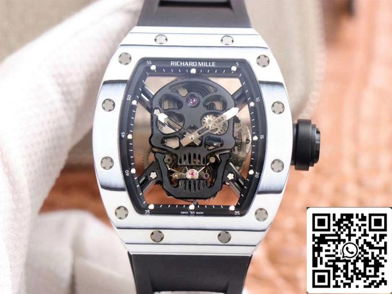 Richard Mille RM052-01 1:1 edizione migliore JB Fabbrica White Ceramic Swiss Tourbillon
