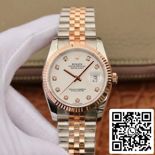 Rolex Datejust 36 mm acciaio inossidabile Two Tone GM Fabbrica 1:1 edizione migliore 18K Oro envuelto suizo ETA3135