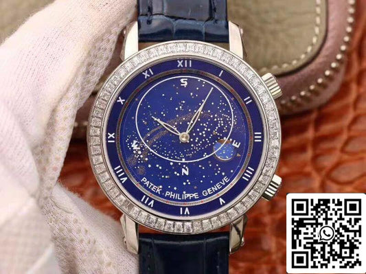 Patek Philippe Grand Complications 5102G TW Fabbrica Relógios Masculinos 1:1 Melhor Edição Suíço ETA240 Mostrador Azul