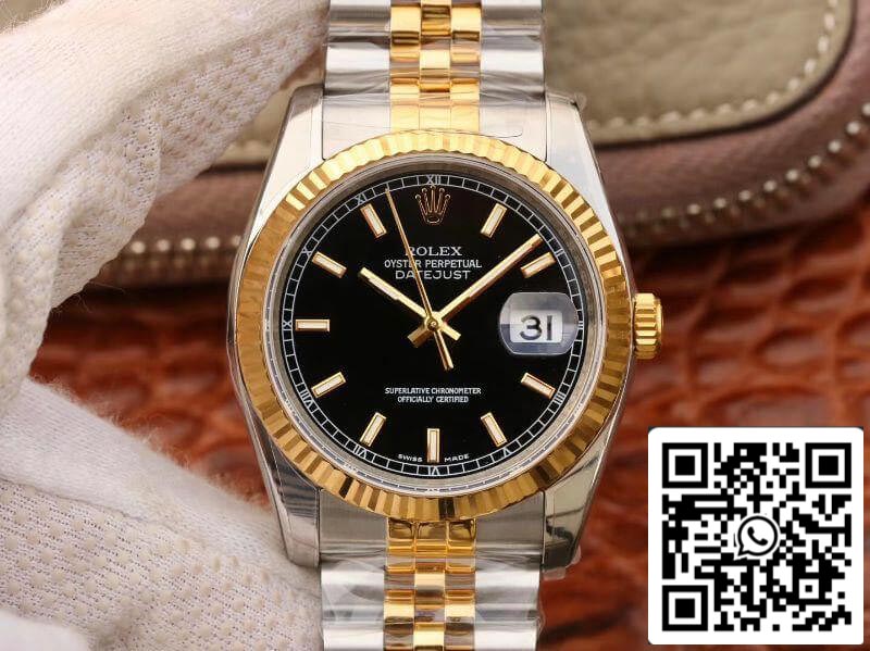 Rolex Datejust 126233 36mm AR Fabbrica Mechanical Watches 1:1 edizione migliore Swiss ETA3135 Two Tone bracciale