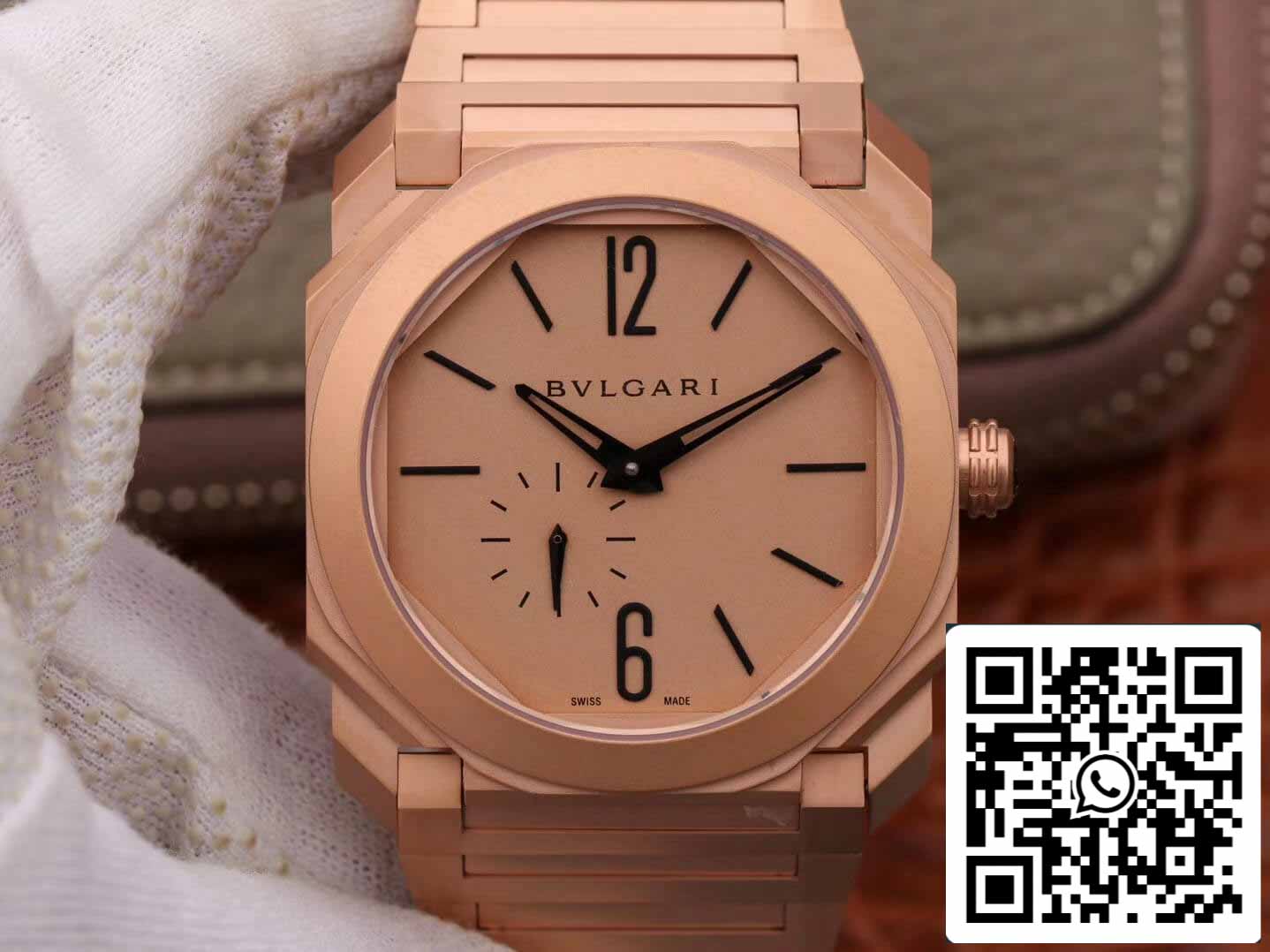 Bvlgari Octo Finissimo 102912 1:1 edición mejor BV Fabbrica Rosa Oro cuadrante