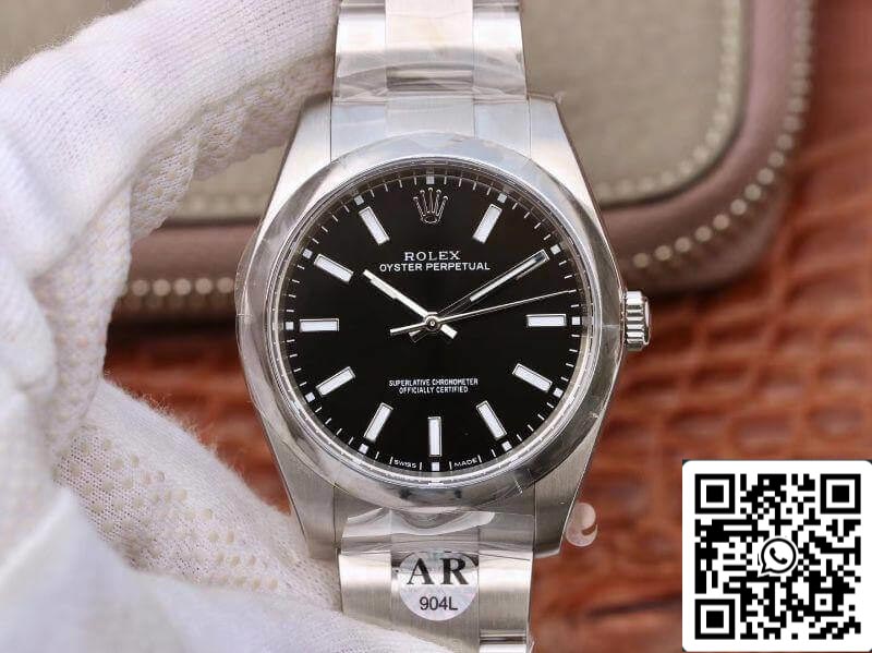 Rolex Oyster Perpetual 114300 39mm AR Fabbrica 1:1 edizione migliore Swiss ETA3132 quadrante nero