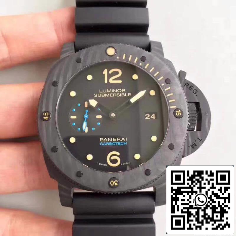 Panerai Luminor PAM441 VS Fabbrica ceramica Cassa 1:1 edizione melhor Swiss ETA P9001 Brown Pelle cinturino
