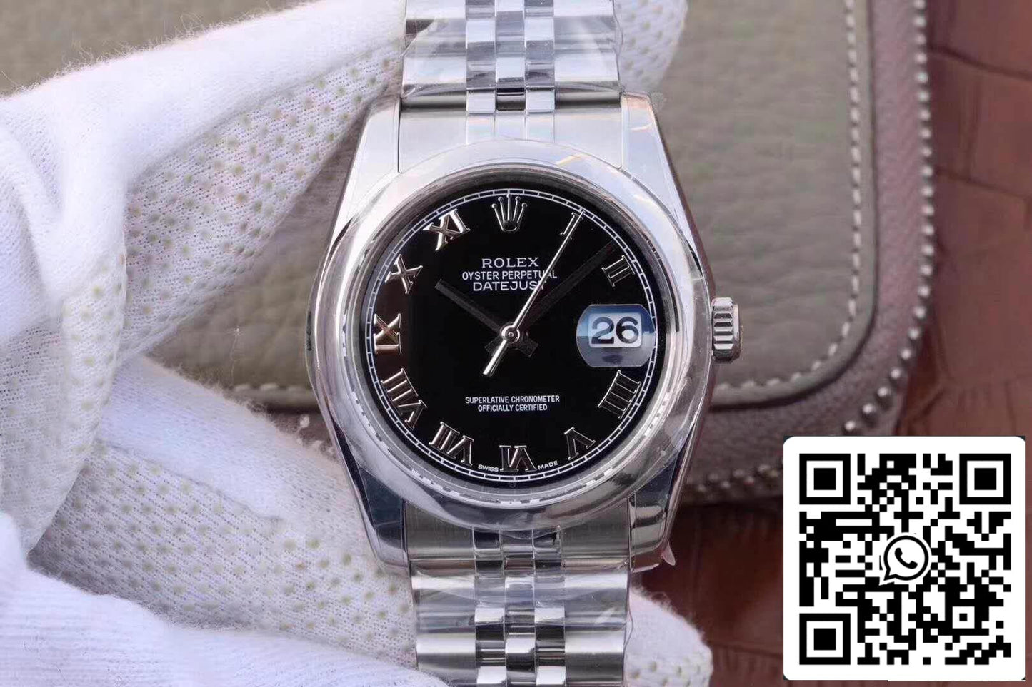 Rolex Datejust 36mm 116234 AR Fabbrica 1:1 edizione migliore Swiss ETA3135 quadrante nero