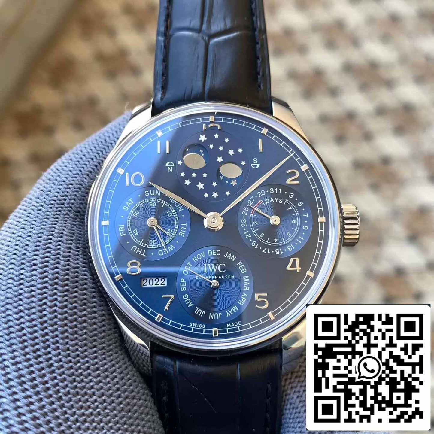IWC Portuguese Perpetual Calendar IW503401 1:1 edizione migliore APS Fabbrica quadrante blu