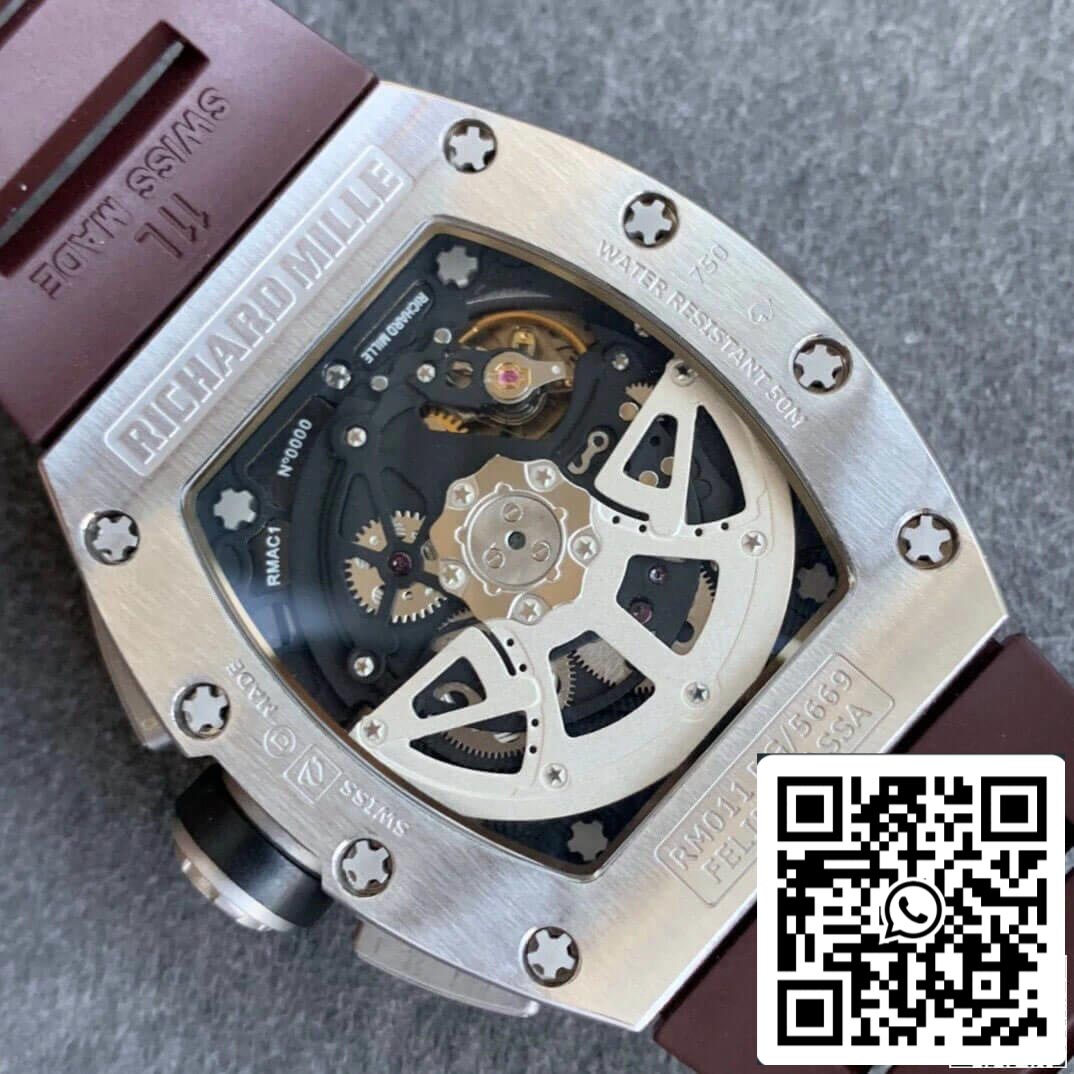 Richard Mille RM11 1:1 Best Edition KV Fabbrica Titanium Brown cinturino