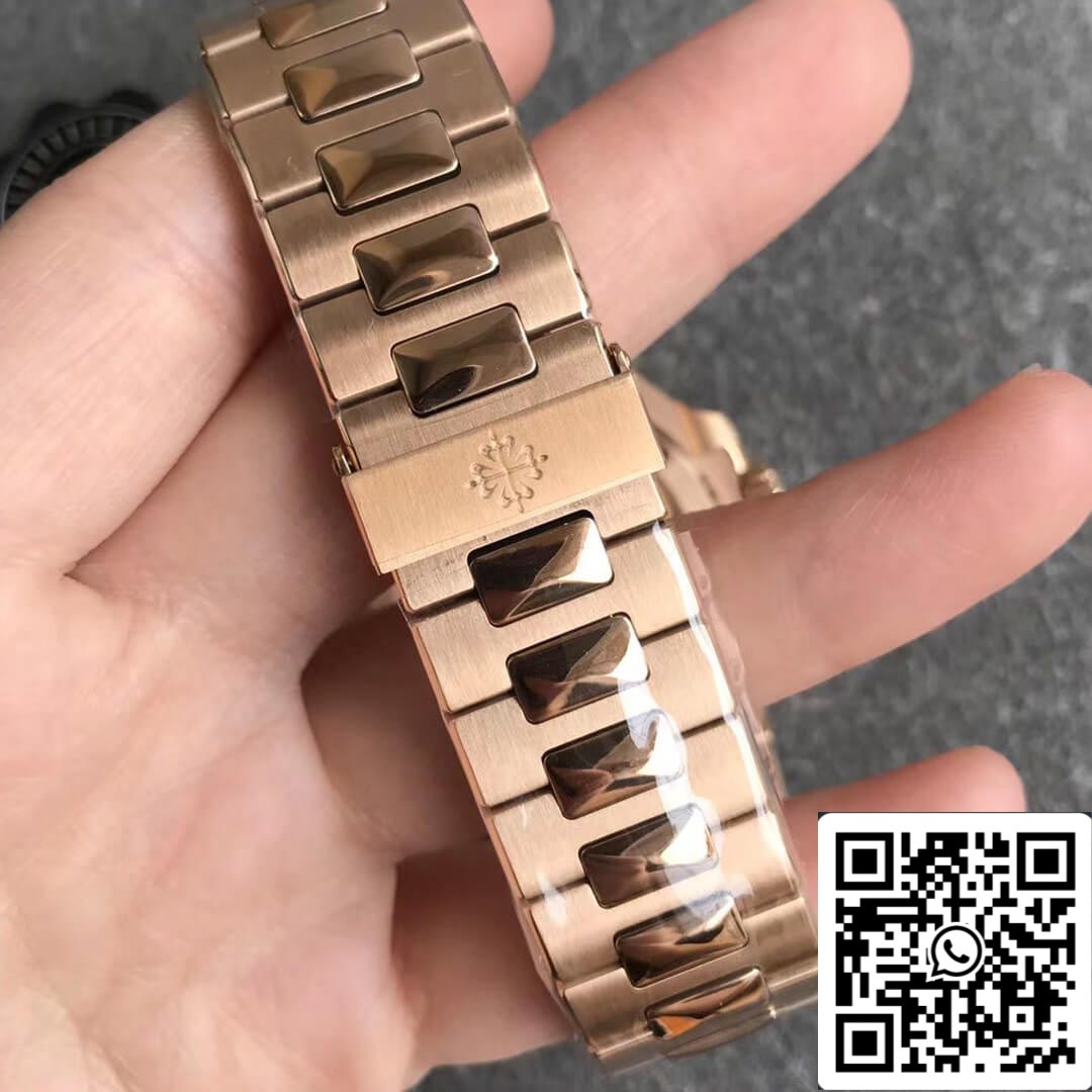 Patek Philippe Nautilus 5711/1R-001 1:1 Best Edition PPF Fabbrica V4 Rose Gold White Dial Swiss ETA324