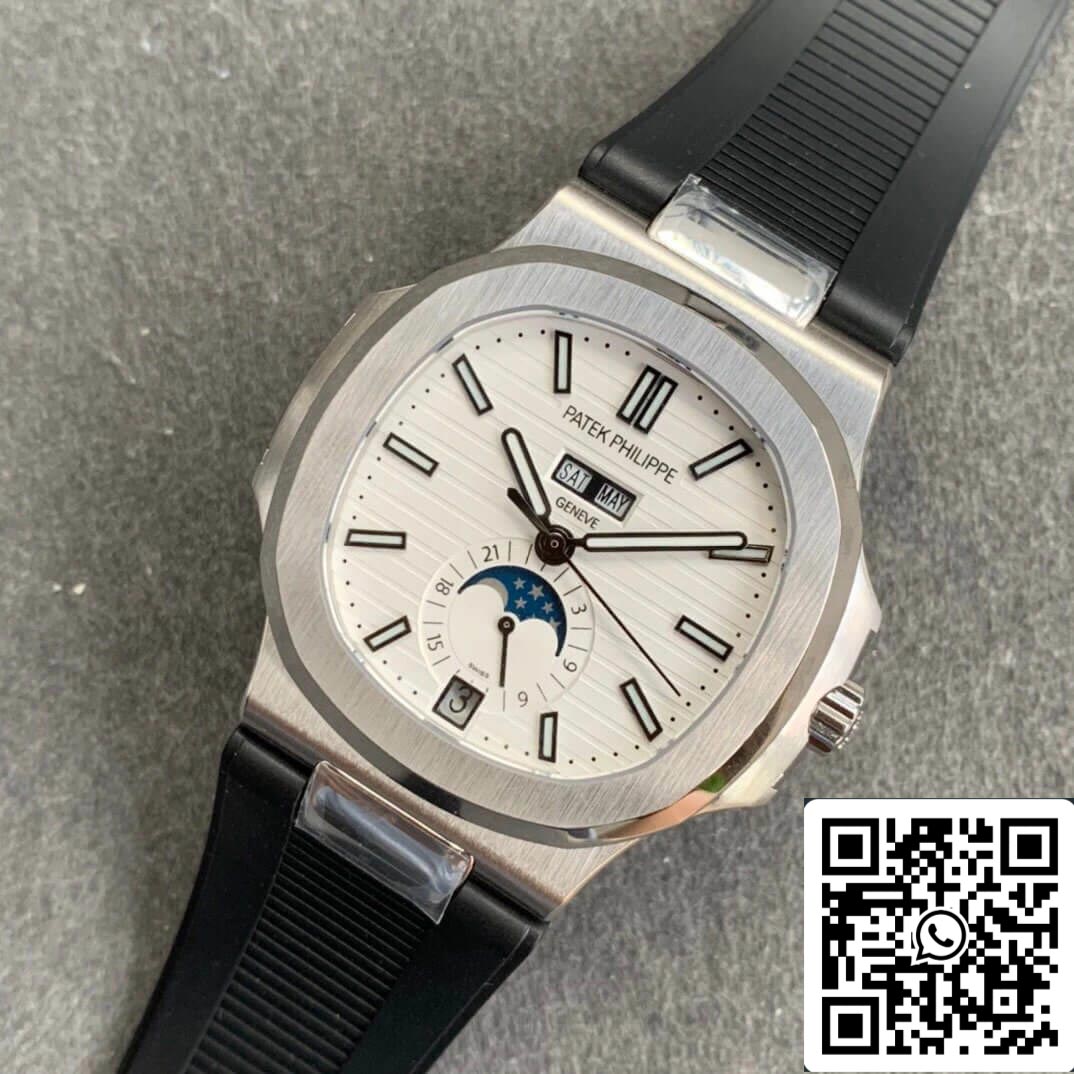 Patek Philippe Nautilus 5726 1:1 edizione migliore GR Fabbrica V2 Nero Gomma cinturino