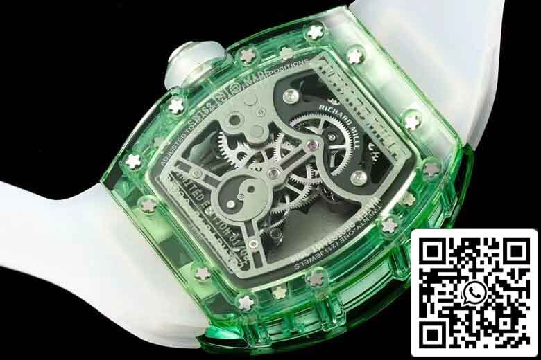 Richard Mille RM26-01 Tourbillon Best 1:1 Edition RM Fabbrica Green Transparent Case
