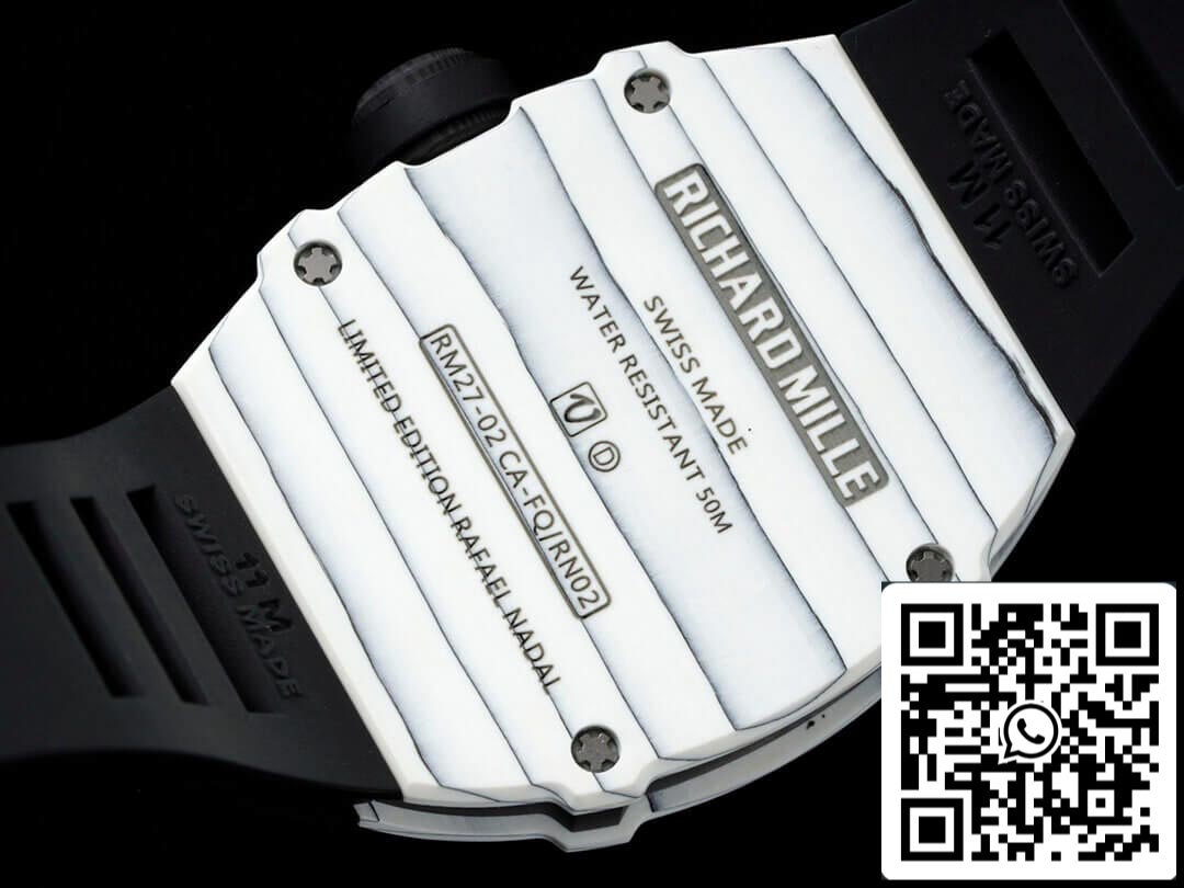 Richard Mille RM27-02 Rafael Nadal Tourbillon 1:1 Best Edition RM Fabbrica Black Rubber cinturino