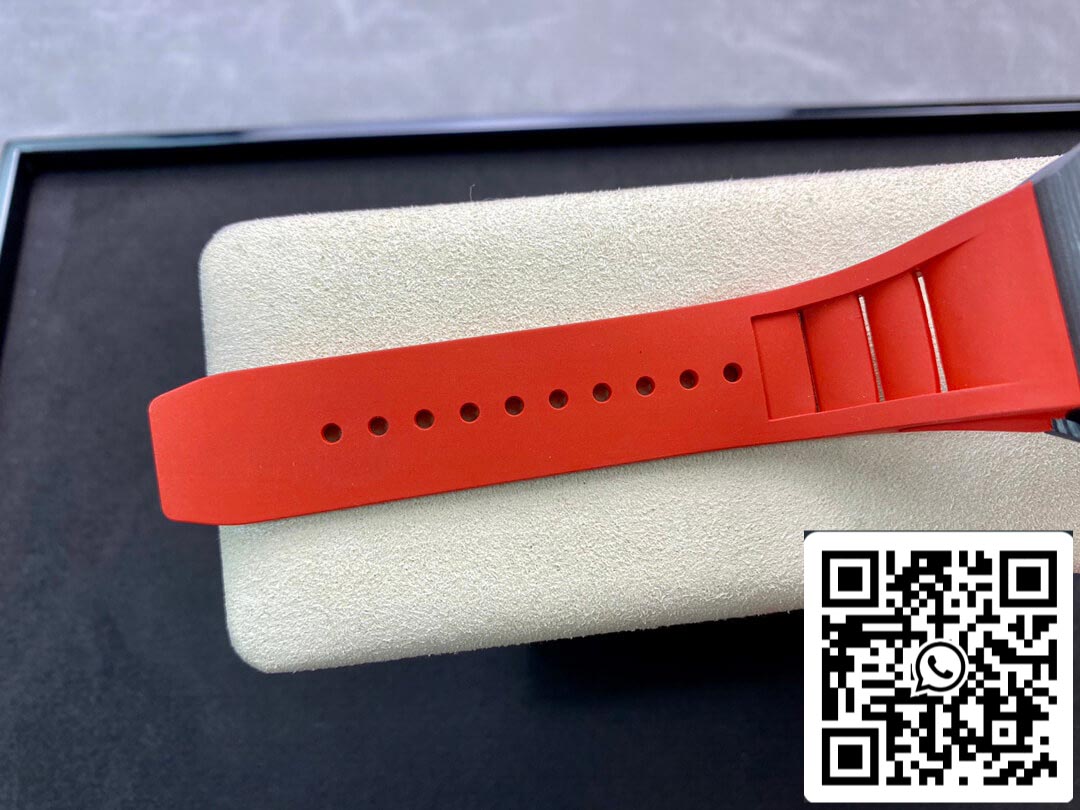 Richard Mille RM011 1:1 Best Edition KV Fabbrica V3 Red Rubber cinto