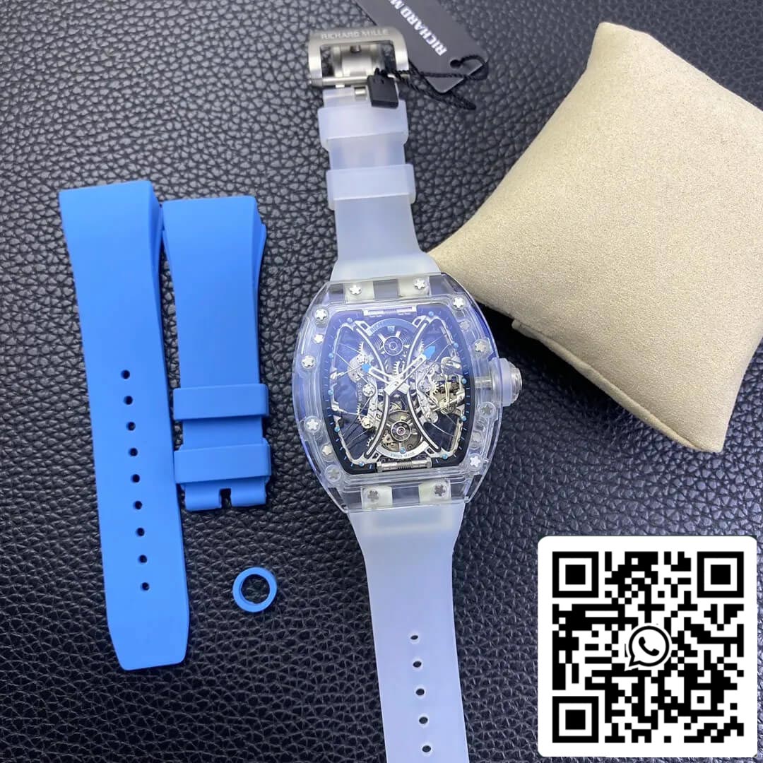 Richard Mille RM053-02 1:1 Best Edition RM Fabbrica Transparent Tourbillon Skeleton Dial