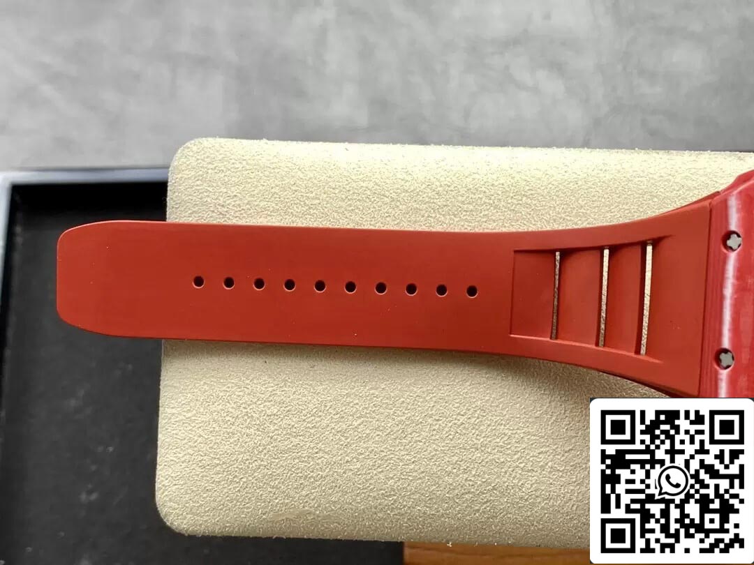 Richard Mille RM35-02 1:1 Best Edition T+ Fabbrica Carbon Fiber Red Rubber cinturino