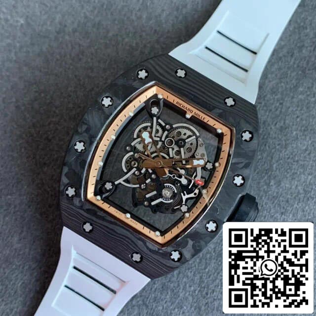 Richard Mille RM055 1:1 Melhor Edição KV Fabbrica V2 Mostrador Esqueleto