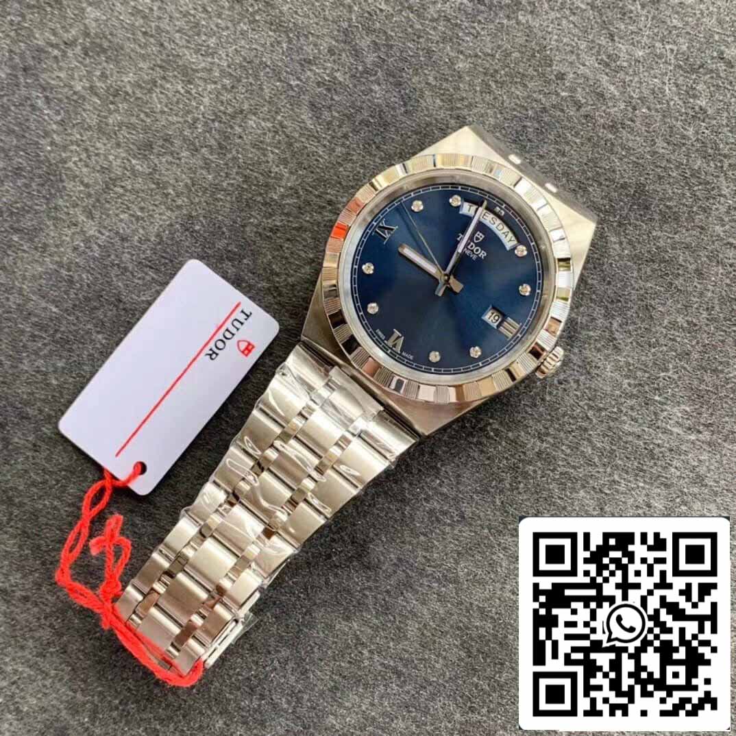 réplica Tudor Royal M28600-0006 Melhor Edição 1:1 V7 Fabbrica Mostrador Azul