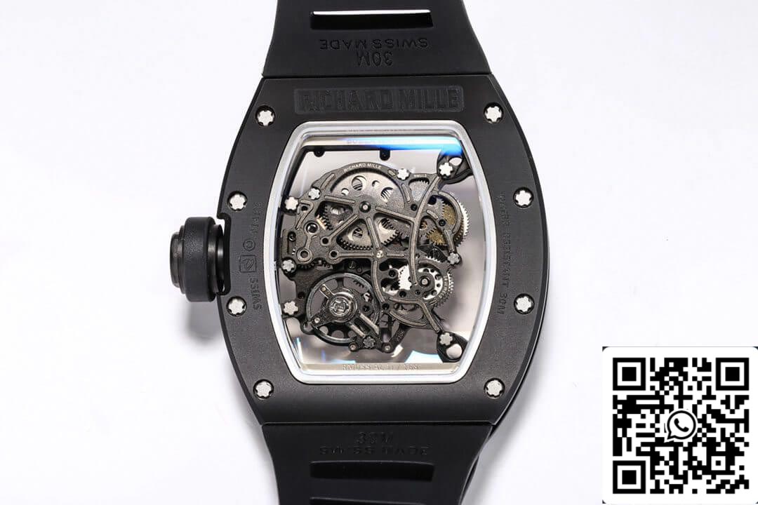 Richard Mille RM-055 1:1 edizione migliore BBR Fabbrica V2 Nero ceramica Cassa