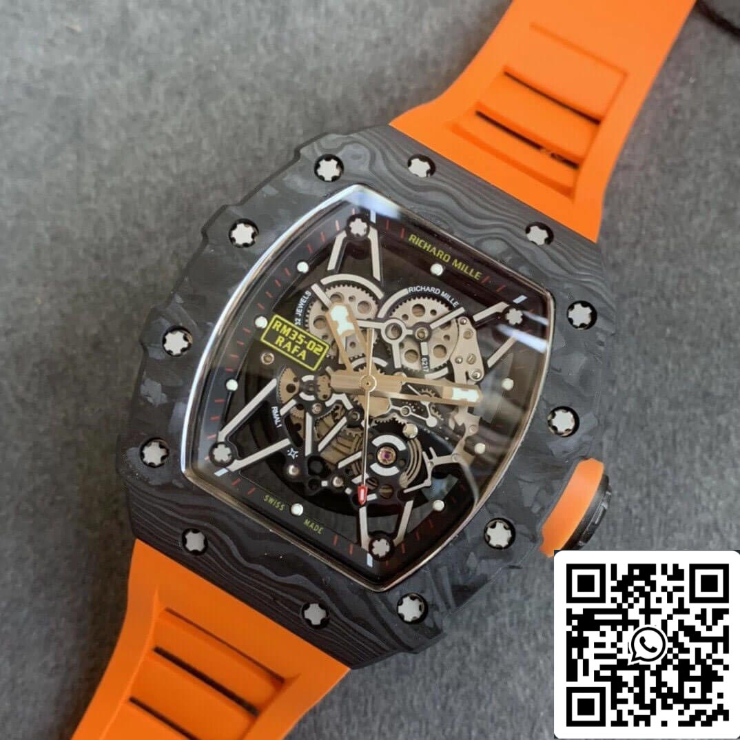 Richard Mille RM35-02 1:1 Best Edition KV Fabbrica V3 Orange cinturino