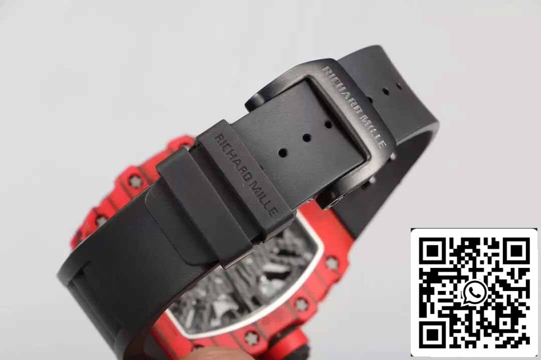 Richard Mille RM12-01 Tourbillon 1:1 Best Edition RM Fabbrica Caja roja Cinturón de caucho negro