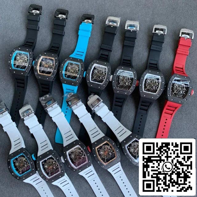 Richard Mille RM055 1:1 Melhor Edição KV Fabbrica V2 Mostrador Esqueleto