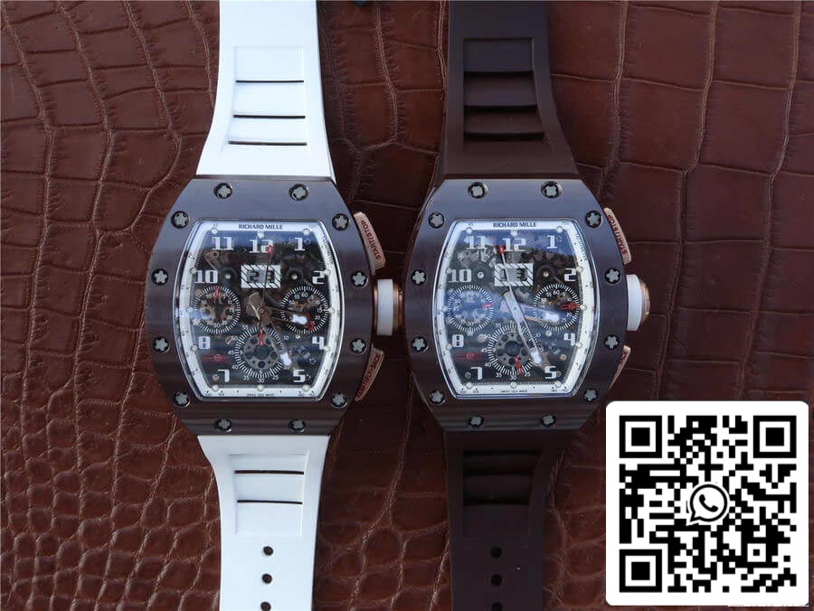 Richard Mille RM011 1:1 Best Edition KV Fabbrica Ceramic White cinturino