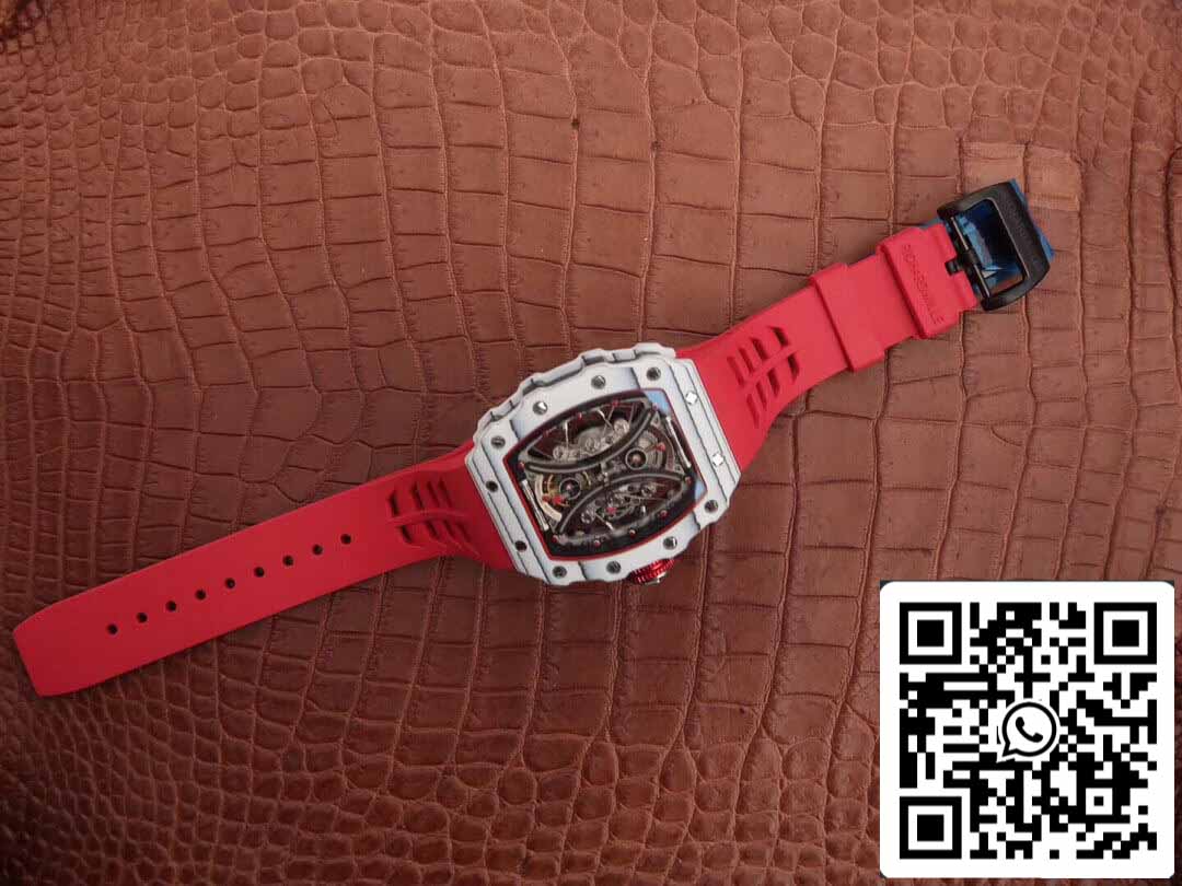 Richard Mille RM53-01 1:1 Best Edition KV Fabbrica TPT Carbon Fiber Red cinturino