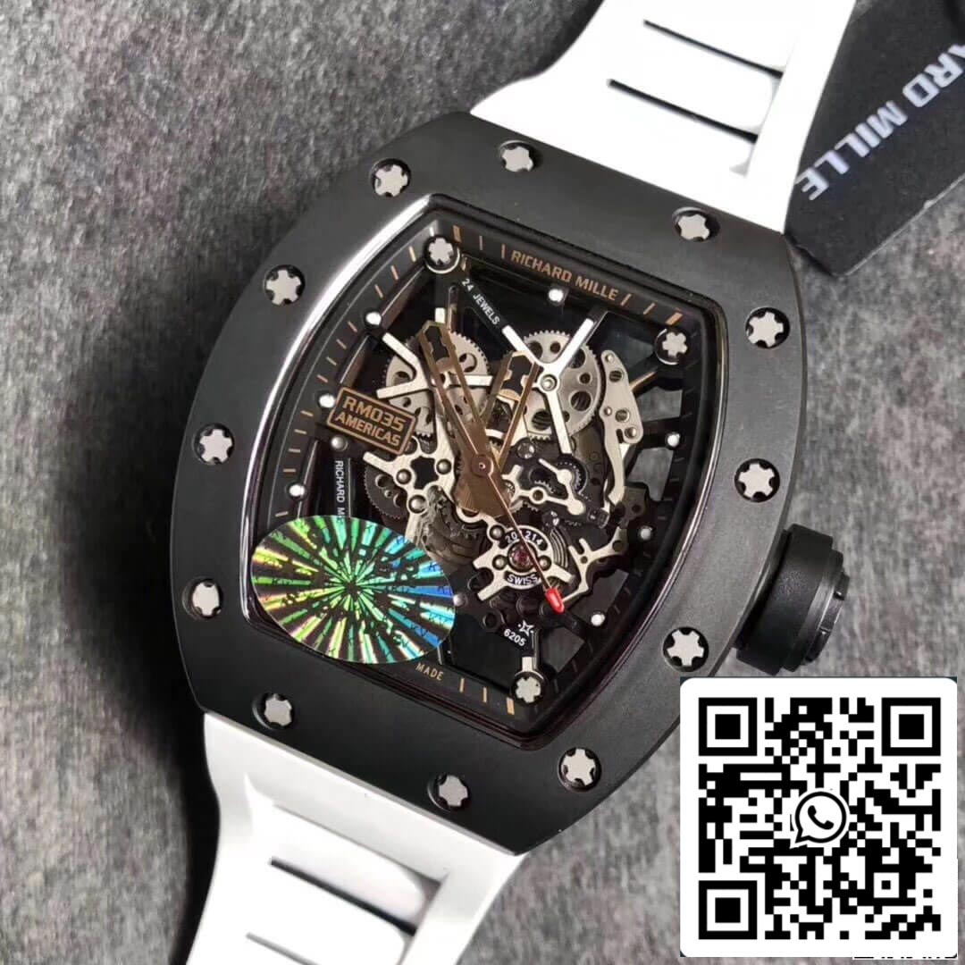 Richard Mille RM035 Americas KV Fabbrica 1:1 Best Edition White cinturino