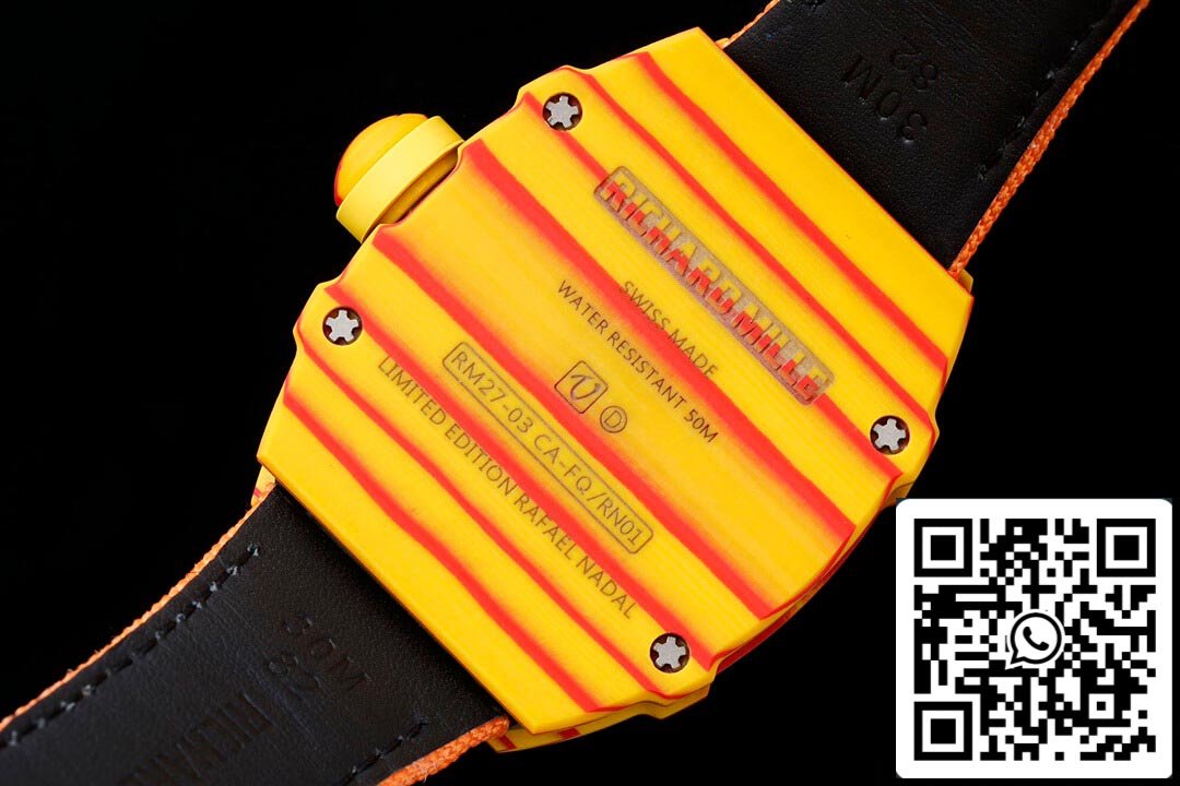 Richard Mille RM27-03 Rafael Nadal Tourbillon 1:1 Best Edition RM Fabbrica Fabric Orange cinturino