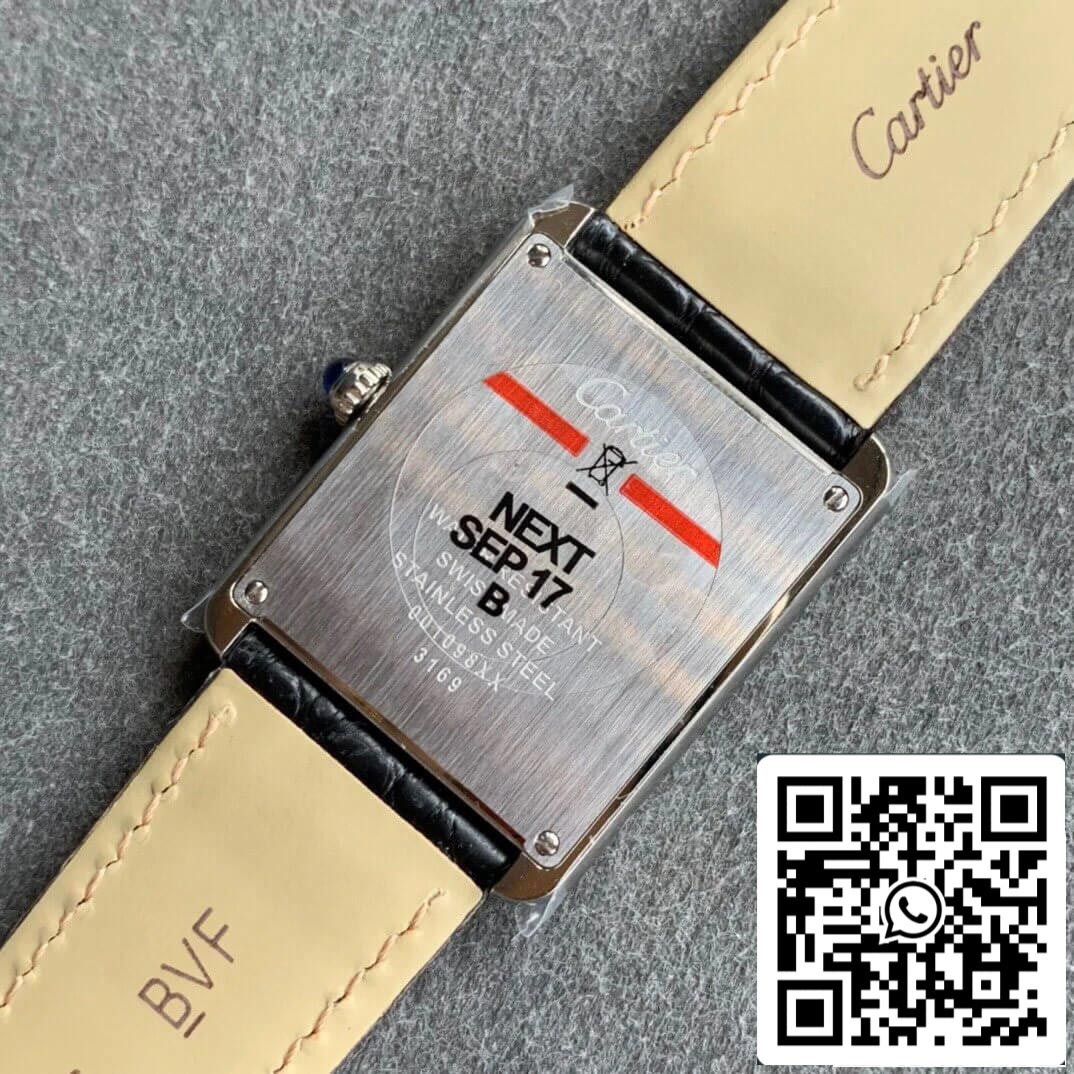 Cartier Tank 1:1 edizione migliore K11 Fabbrica Black Leather cinturino