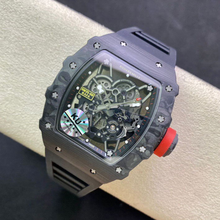 Richard Mille RM035-02 1:1 Best Edition KU Fabbrica Carbon Fiber Black cinturino