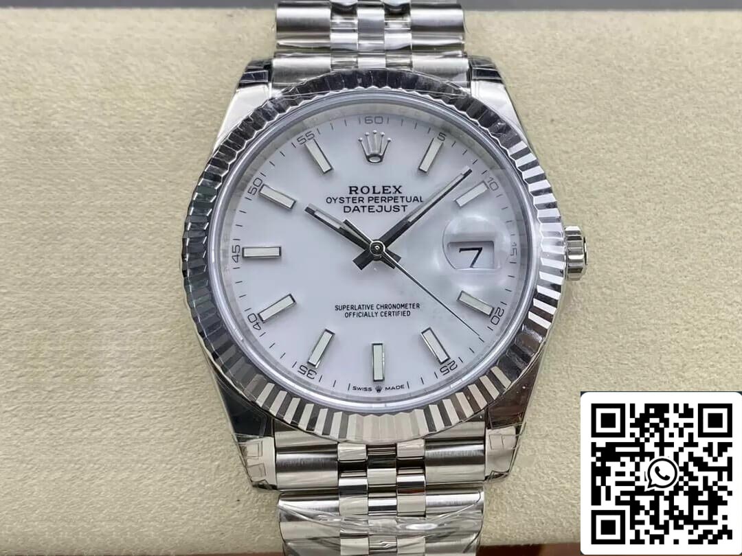 Rolex Datejust M126334-0010 1:1 edizione migliore VS Fabbrica quadrante bianco