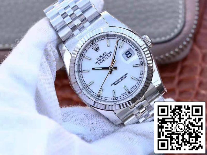 Rolex Datejust 36mm 116234 AR Fabbrica 1:1 edizione migliore Swiss ETA3135 quadrante bianco