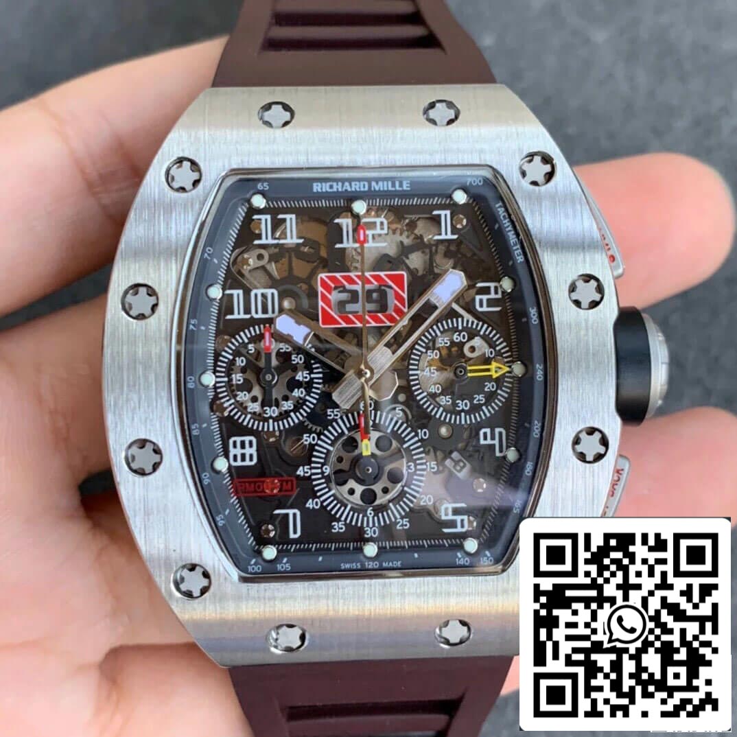 Richard Mille RM11 1:1 Best Edition KV Fabbrica Titanium Brown cinturino