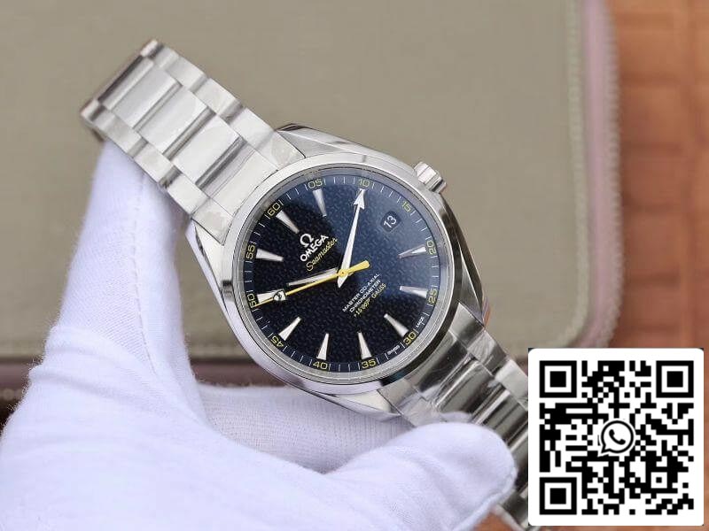 Omega Seamaster Aqua Terra 231.10.42.21.03.004 150M “James Bond” acciaio inossidabile 1:1 edição melhor acciaio inossidabile bracciale Swiss ETA8500 Blu texturizado quadrante