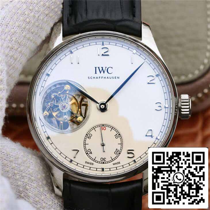 IWC Portuguese Tourbillon 1:1 Best Edition ZF Fabbrica White Dial