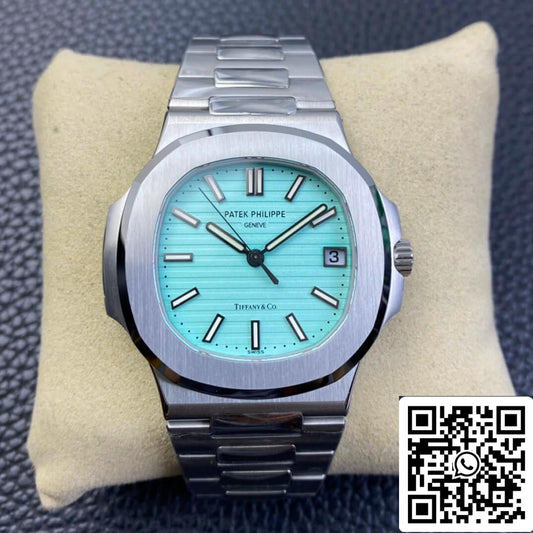 Patek Philippe Nautilus 5711/1A-018 1:1 edição melhor 3K Fabbrica Tiffany quadrante azul