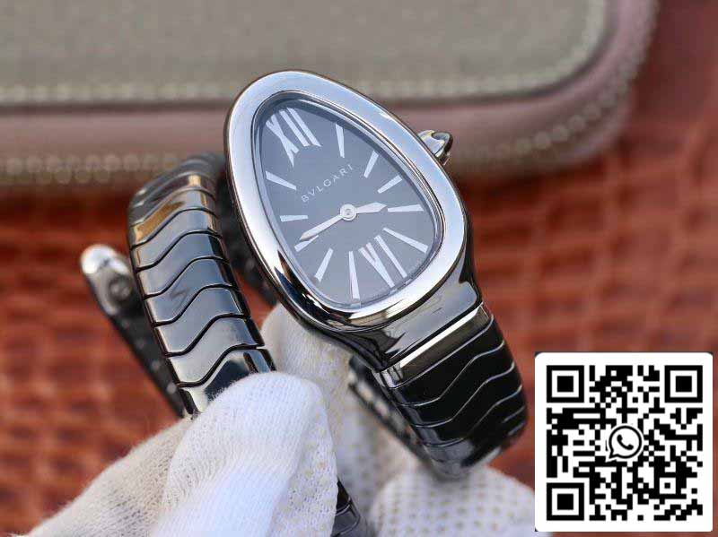 Bvlgari Srpenti Spiga 102735 1:1 edizione migliore BV Fabbrica Nero Acciaio Movimiento de cuarzo suizo