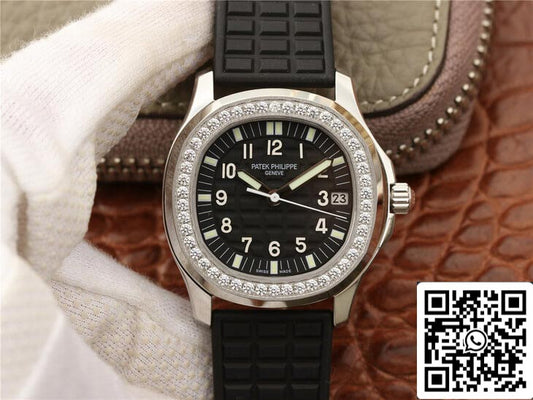 Patek Philippe Aquanaut 5067A-001 1:1 Mejor Edición PPF Fabbrica Diamante Esfera Negra