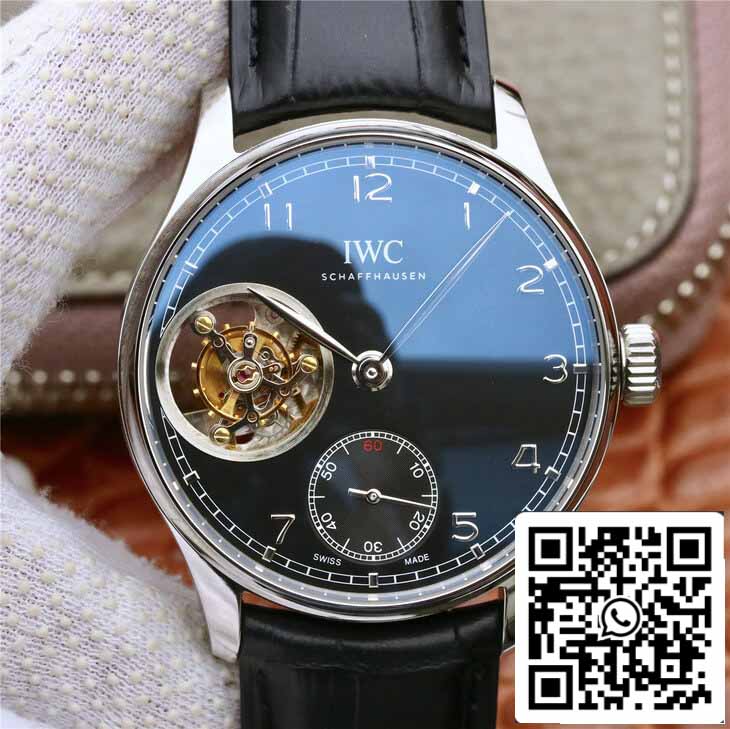IWC Portuguese Tourbillon 1:1 Best Edition ZF Fabbrica Black Dial