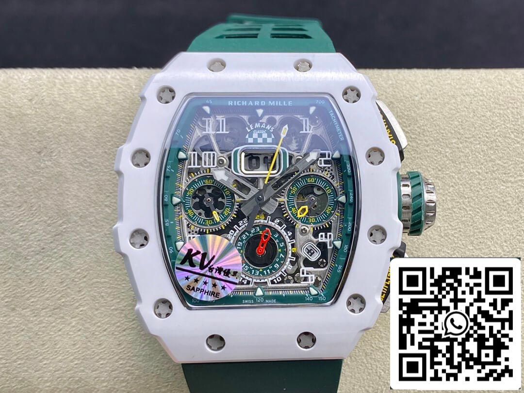 Richard Mille RM011-03 1:1 Best Edition KV Fabbrica Green cinturino