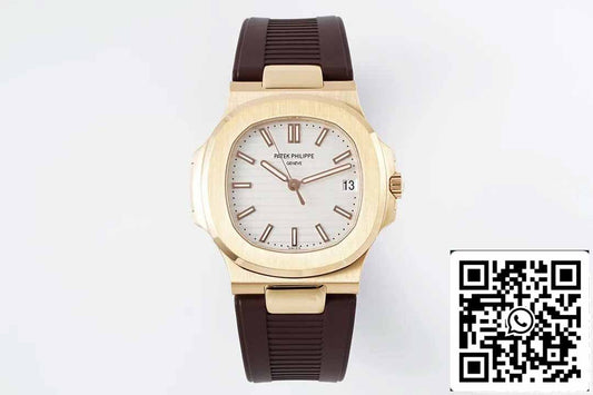Patek Philippe Nautilus 5711 1:1 Best Edition PPF Fabbrica Brown Rubber cinturino