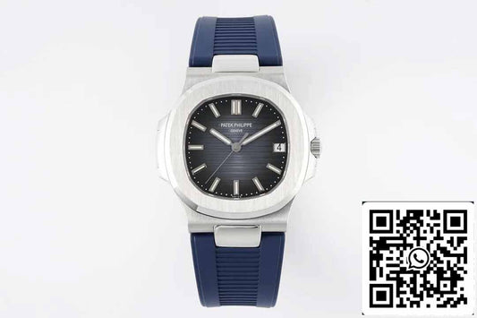 Patek Philippe Nautilus 5711 1:1 Mejor Edición PPF Fabbrica Azul Caucho cinturino