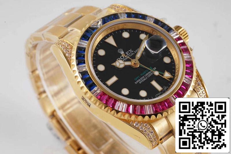 Rolex GMT Master II 116758 SAru-78208 1:1 Best Edition ROF Fabbrica Black Dial Swiss ETA2836
