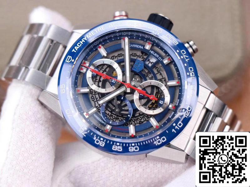 Tag Heuer Carrera Calibre Heuer 01 CAR201T.BA0766 Chronograph 1:1 Best Edition XF Fabbrica Blue Dial Swiss Calibre 01