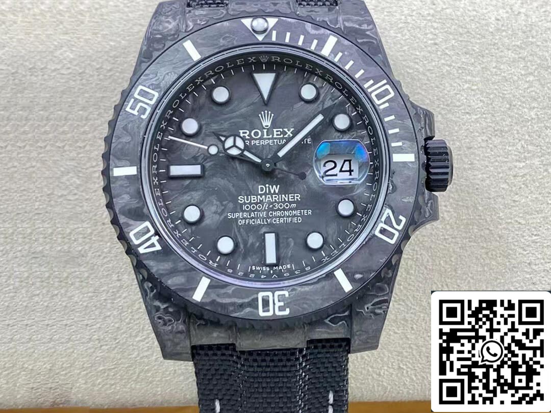 Rolex Submariner 1:1 edizione migliore VS Fabbrica DIW fibra di carbonio quadrante