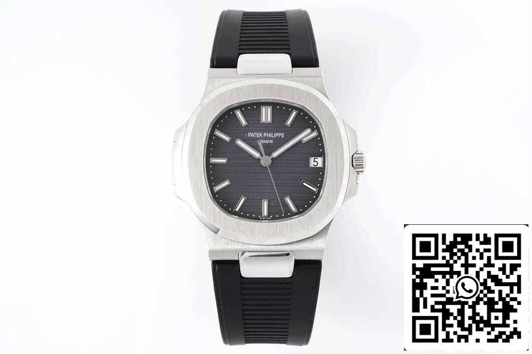 Patek Philippe Nautilus 5711 1:1 Best Edition PPF Fabbrica Black Rubber cinturino