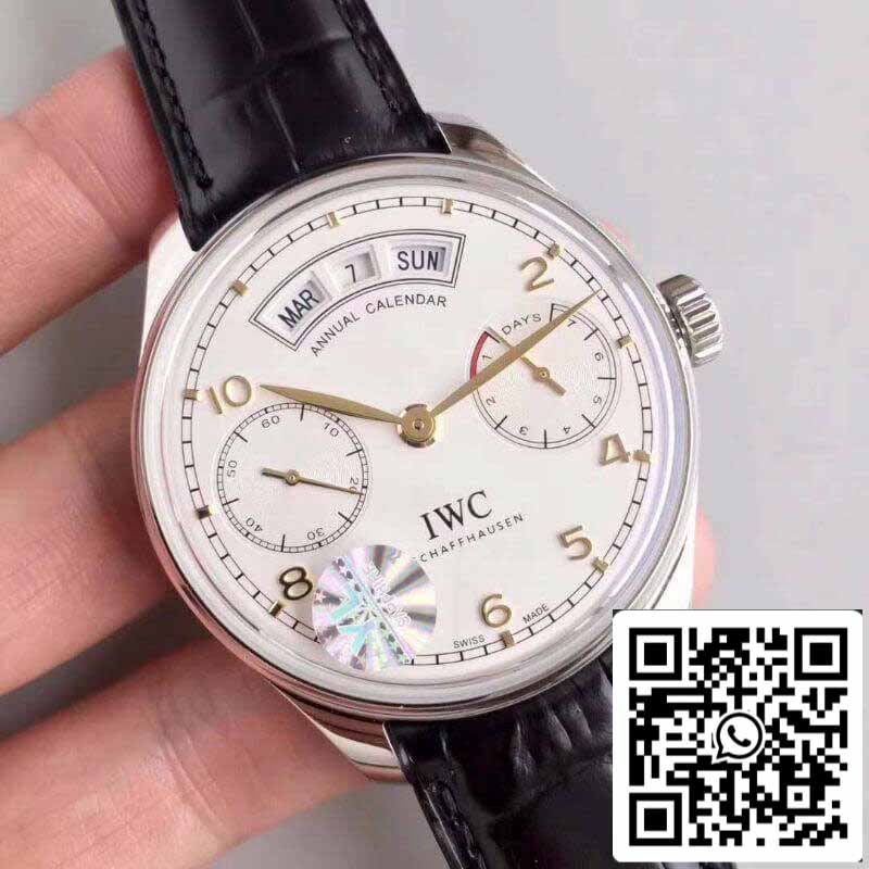 IWC Portugieser Annual Calendar IW503501 YL Fabbrica 1:1 Best Edition Swiss ETA52850 White Dial