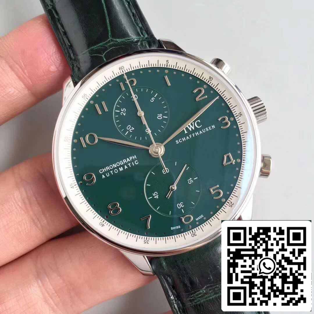 IWC Portuguese YL Fabbrica 1:1 Best Edition Swiss ETA69355 Green Dial With Silver Markers